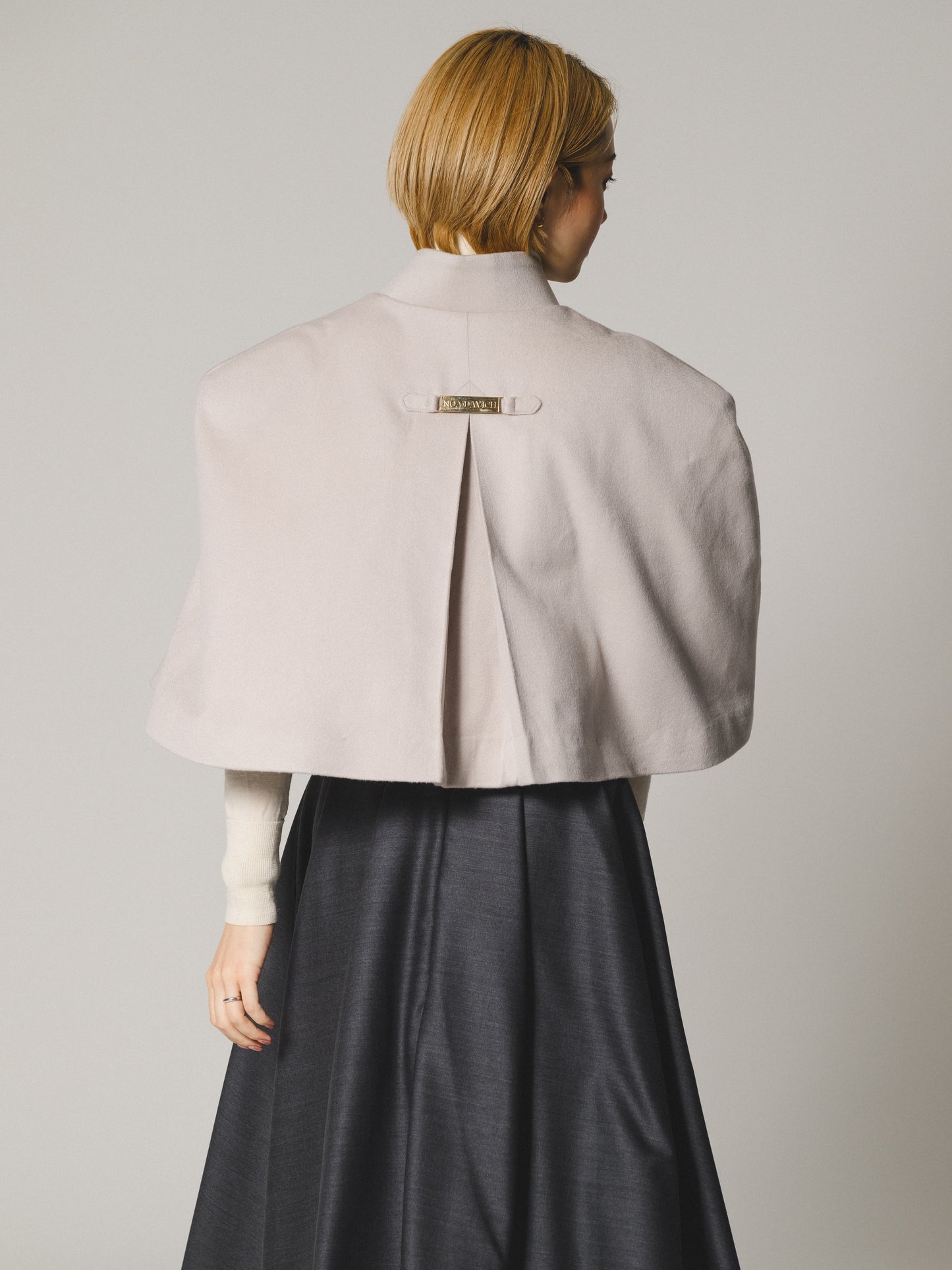 マント (カシミヤ) Short cashmere cloak